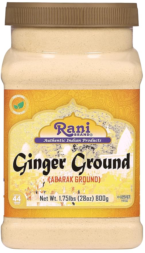 Rani Ginger (Adarak) Powder Ground, Spice 28oz (1.75lbs) 800g PET Jar ~ All Natural | Vegan |