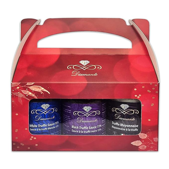 Diamante Italy Truffle Sauce Gift Box Set (3 jars x 90g), Including: 1pc of 15% White Truffle Sauce