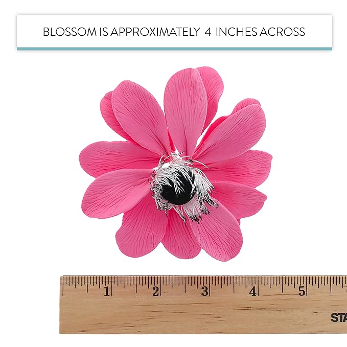 Global Sugar Art Double Anemone Sugar Cake Flowers Pink, 3 Count by Chef Alan Tetreault