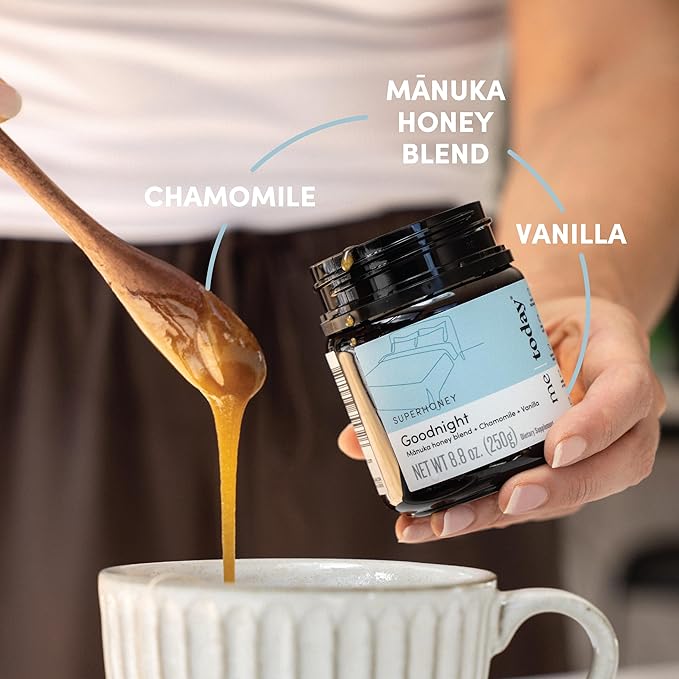 Me Today – Goodnight Mānuka Honey Blend with Chamomile and Vanilla (250g/8.8oz), 8.08 Ounce (Pack