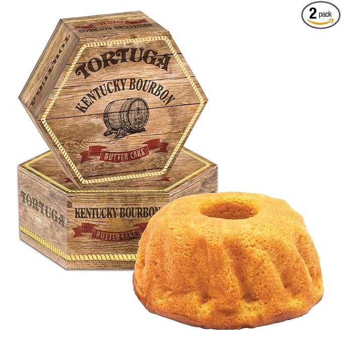 TORTUGA Kentucky Bourbon Butter Cake - 16oz Cake - 2 Pack - The Perfect Premium Gourmet Gift for