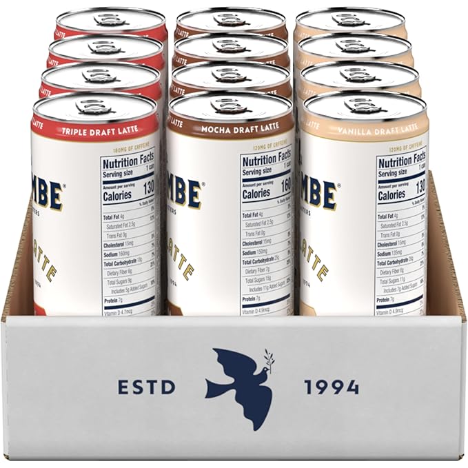 La Colombe Coffee, Draft Latte Variety Pack, 11 fl oz cans (Pack of 12), Includes Triple Latte