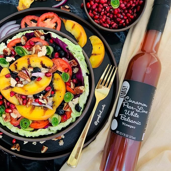 OMG! Oils: Cinnamon Pear-Lime White Balsamic Vinegar (Perfect for Dipping, Marinades, Glazing and