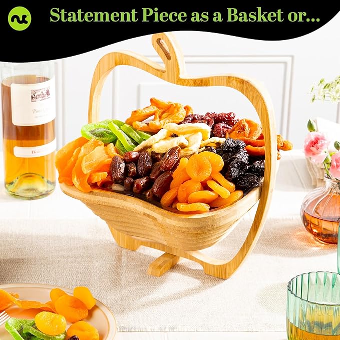 NUT CRAVINGS - Diwali Rosh Hashana & Shana Tova Dried Fruit Flower Arrangement in Wooden