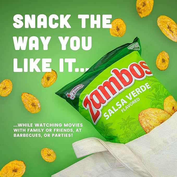 Zambos Plantain Chips Salsa Verde (Pack of 1)