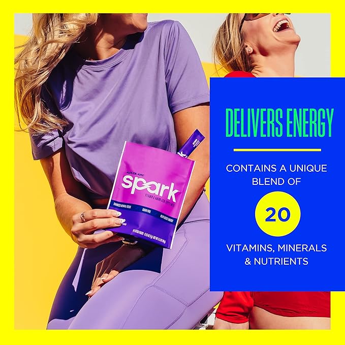 AdvoCare Spark Vitamin & Amino Acid Supplement - Focus & Energy Drink Powder Mix with Vitamin A