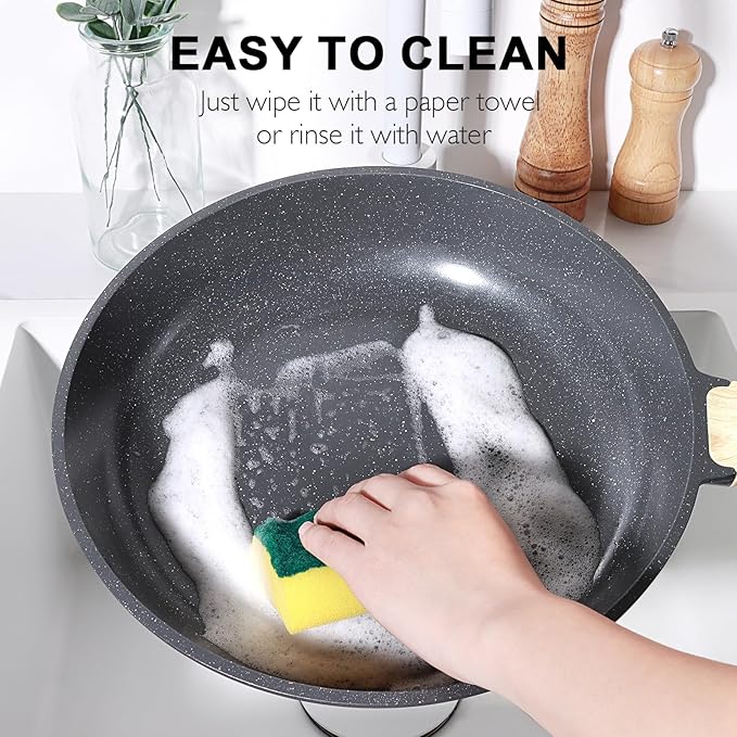 GiPP Ceramic Nonstick Pots and Pans Set - 18 Pcs Non Stick Cookware Set, Non-toxic Healthy Kitchen