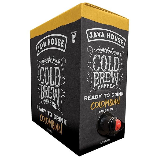 Java House Cold Brew Coffee on Tap – Premium 100% Arabica Medium Roast – Smooth Colombian Flavor