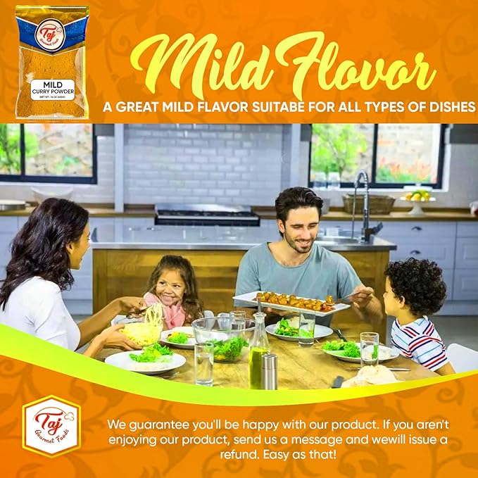 TAJ Mild Curry Powder 11-Blend Mix, 14-Ounce