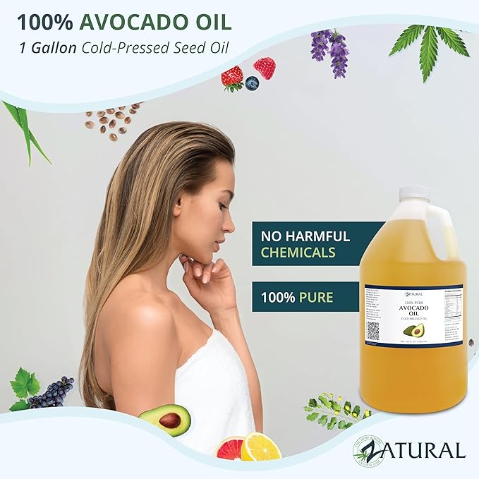 Zatural 100% Avocado Oil Pure Natural without Additives, Clean, Cold Pressed, Non-GMO, Vegan: For