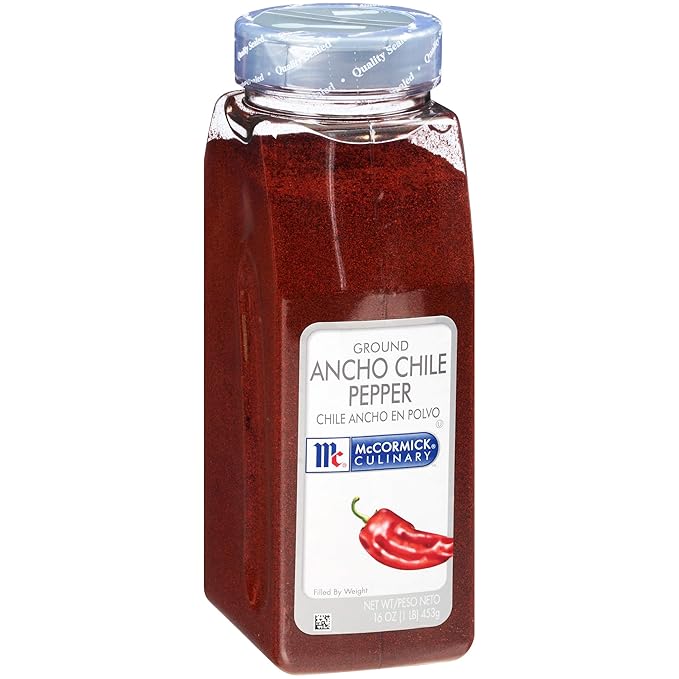 McCormick Culinary Ground Ancho Chile Pepper, 16 oz - One 16 Ounce Container of Ancho Chile Pepper