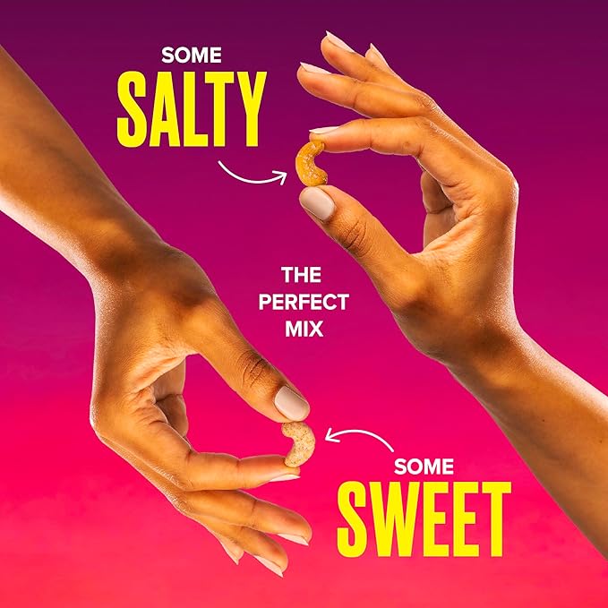 SkinnyDipped Salty + Sweet Cinnamon Crunch Cashew, Healthy Snack, Plant Protein, Gluten Free, 4 oz
