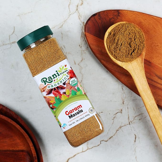 Rani Organic Garam Masala (7-Spice North Indian Spices Blend) 16oz (1lb) 454g PET Jar ~ All Natural