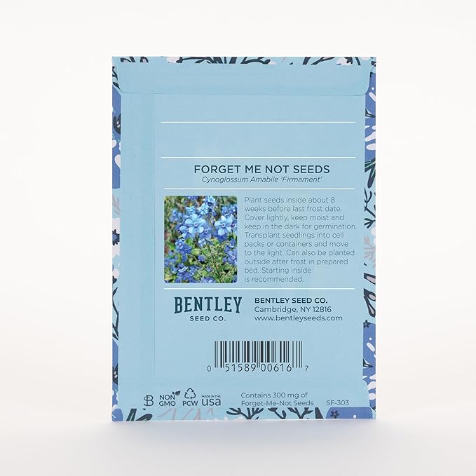 Bentley Seed Co. Thank You Packet - Help Us Grow Forget Me Not - 25 Seed Packets - Perfect
