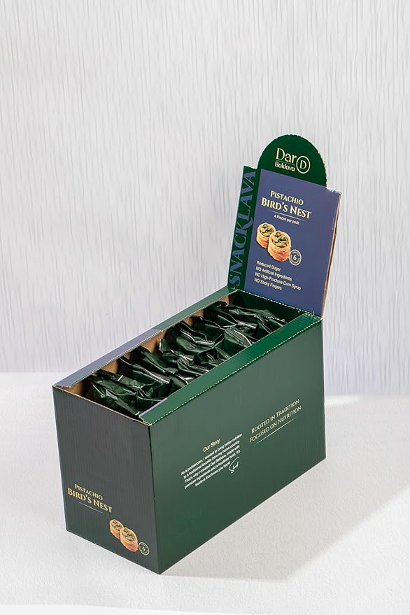 Snacklava Pistachio Bird's Nest Baklava - 6 Pack (4 Pieces per Pack) - No Artificial Ingredients