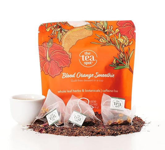 The Tea Spot Blood Orange Smoothie Herbal Tea | Blend of Rooibos Tea, Orange Peel, Hibiscus
