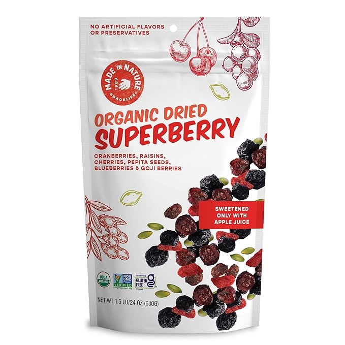 Made in Nature Organic Superberry Fruit Fusion, 24 Ounce (Pack of 1) ??Fruit and Nut Trail Mix