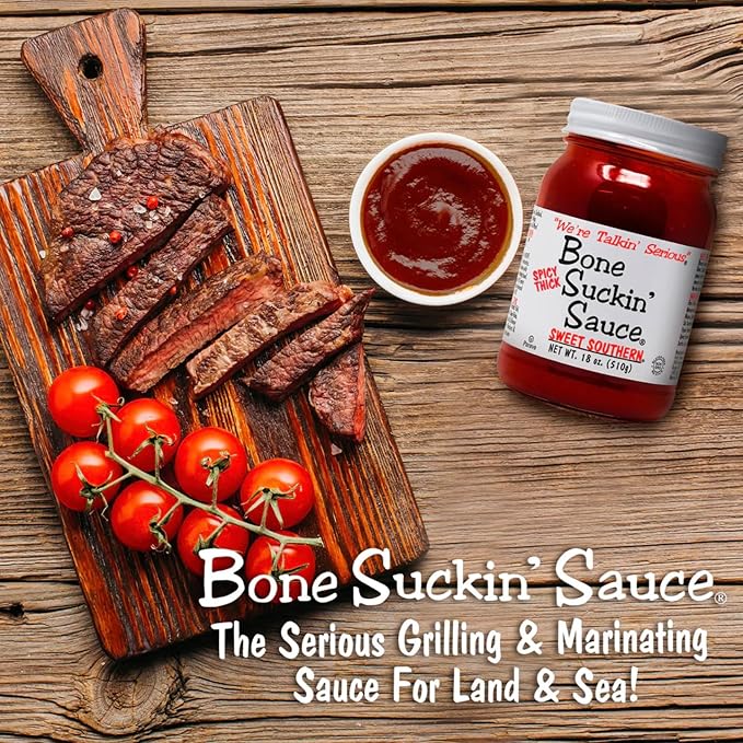 Bone Suckin' Sauce Sweet Southern BBQ Sauce, Gluten-Free, Non-GMO, Kosher, Sweetened with Cane
