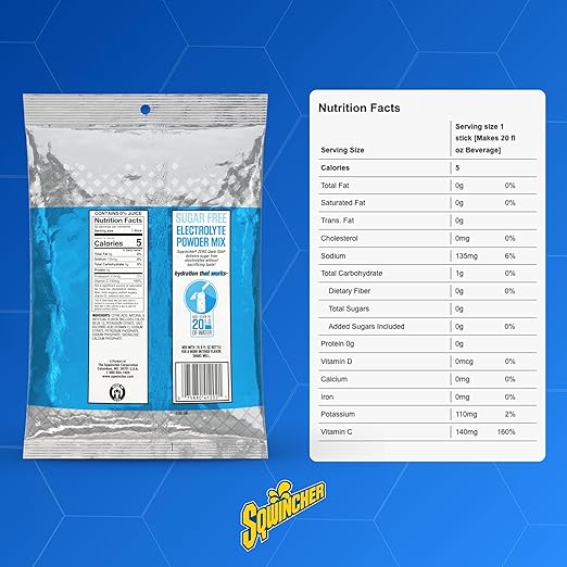 Sqwincher Zero Qwik Stik, Mixed Berry, Sugar Free, Low Calorie, Low Sodium Electrolyte Powder