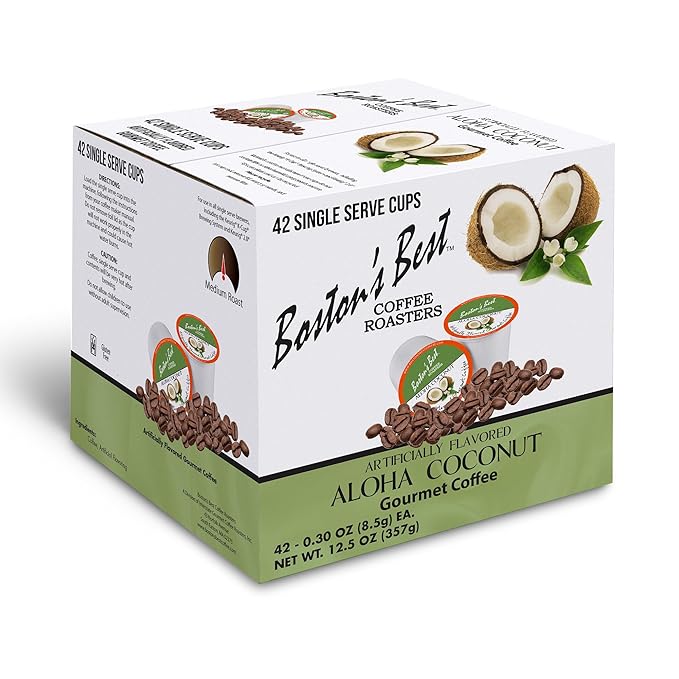 Boston’s Best - Aloha Coconut Flavored Delicious Gourmet Coffee Compatible with Keurig Coffee