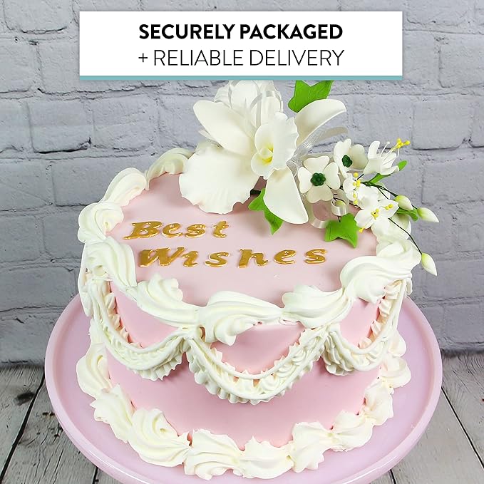 Global Sugar Art Cattleya Orchid Sugar Cake Flowers Spray, White, 1 Count by Chef Alan Tetreault