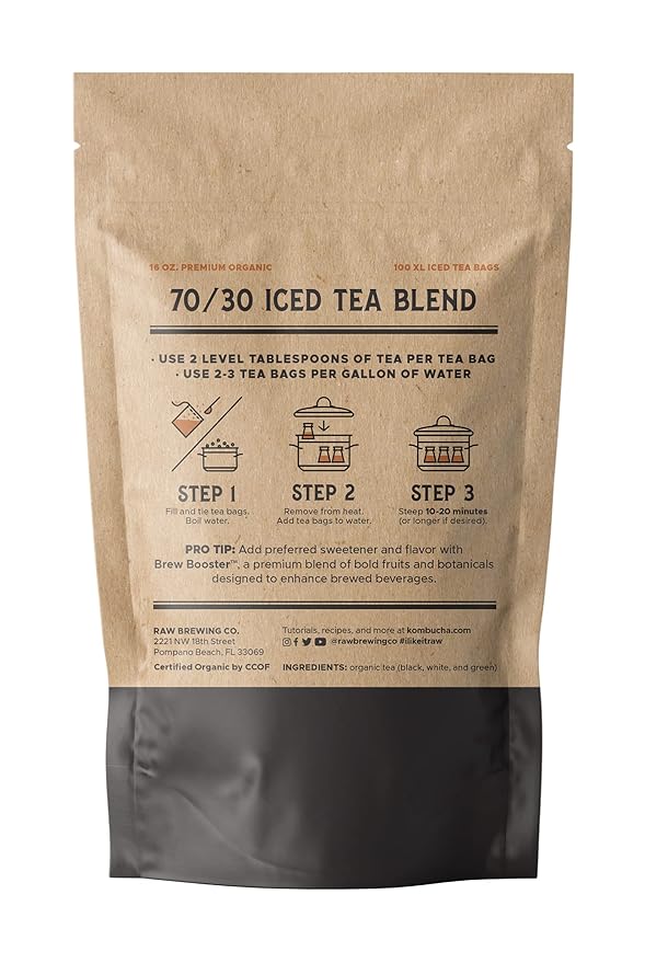 The Southern Standard - Premium Organic Iced Tea Bags - 70/30 Blend (70% Black, 30% Green and