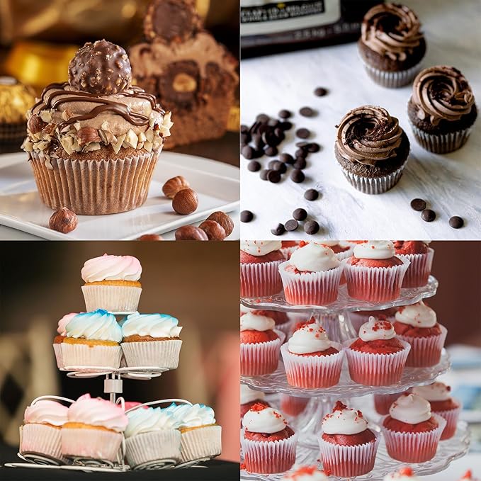 1000-Count White Mini Cupcake Liners Small Muffin Liners No Smell Premium Greaseproof Paper Cupcake
