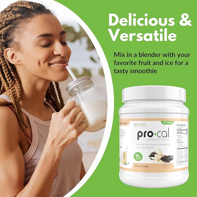 Pro-Cal Vanilla Meal Replacement Powder, 16.4 oz ??High Protein, Low Calorie Shake & Pudding Mix