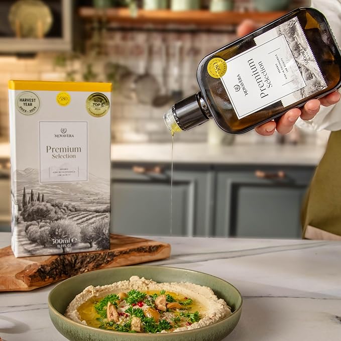 NVG NOVAVERA Premium High Polyphenol Rich Olive Oil(Up to 750 MG/KG), USDA Organic Drinking Extra