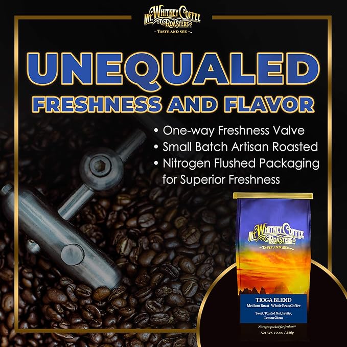 Mt. Whitney Tioga Blend Coffee (Whole Bean, 12 Oz)