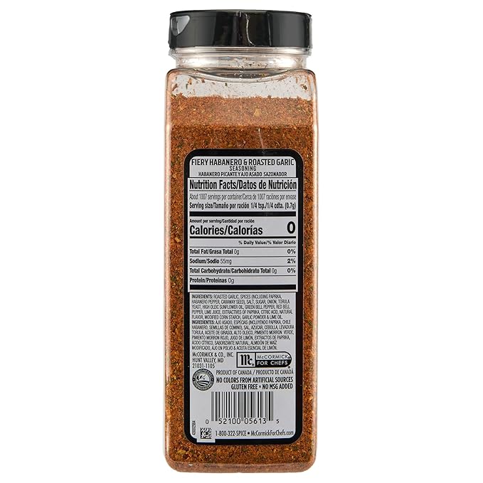 McCormick Grill Mates Fiery Habanero & Roasted Garlic Seasoning, 24.87 oz