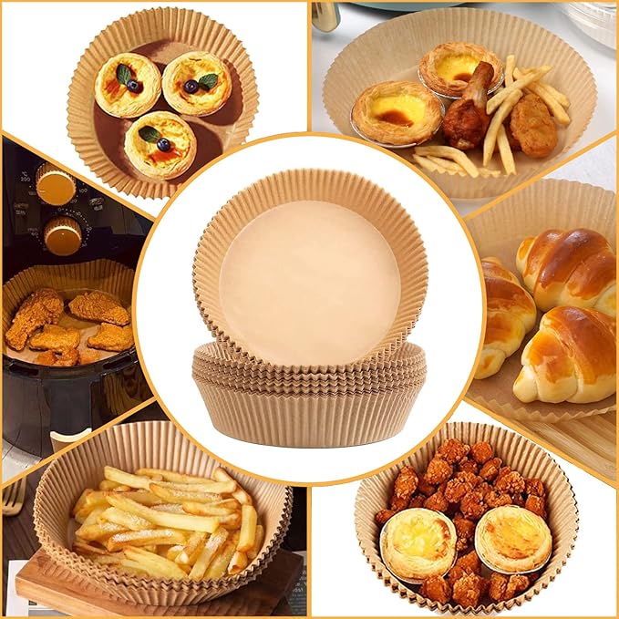 Air Fryer Disposable Paper Liner- 50 Pcs Non Stick Parchment Paper Liner for Air Fryer - Lodgisity