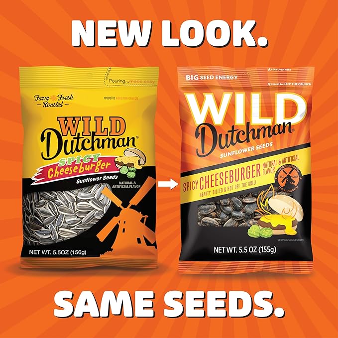 Wild Dutchman, Roasted Sunflower Seeds, Mouth Friendly Recipe for All Day Snacking, Spicy