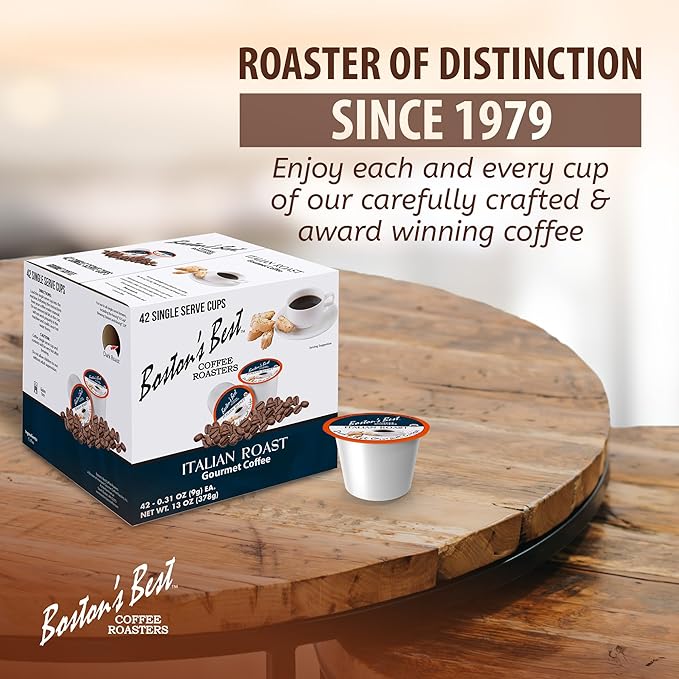 Boston’s Best - Italian Roast, Deliciously Bold Dark Roast Gourmet Coffee Compatible with Keurig