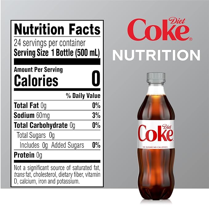 Diet Coke, 16.9 fl oz, 6 Pack (Package May Vary)