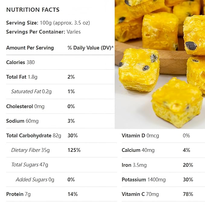 Premium Freeze-Dried Passion Fruit 7oz (199g) - 100%, No Sugar Added | for Tea, Smoothies, Baking &