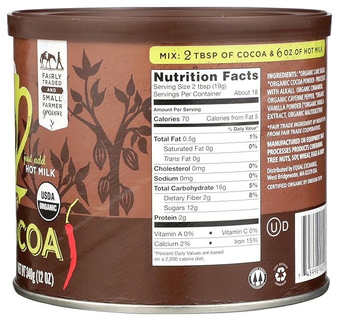 EQUAL EXCHANGE Organic Spicy Hot Cocoa, 12 OZ