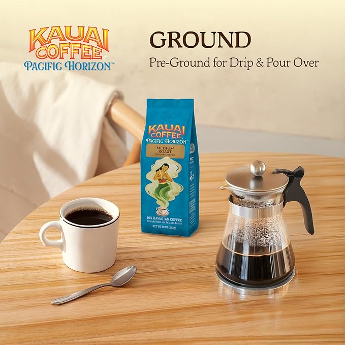 Kauai Hawaiian Ground Coffee, Koloa Estate Medium Roast (10 Ounce) - Gourmet Arabica Coffee From