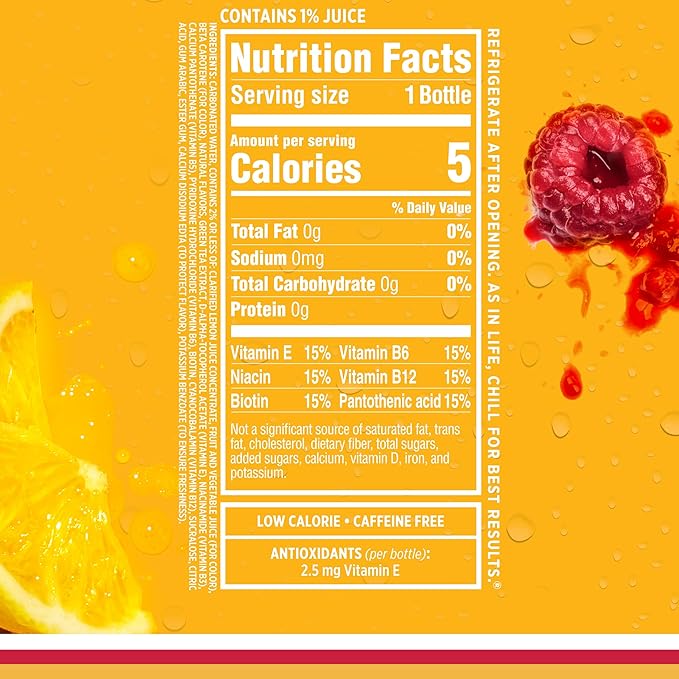 Sparkling Ice, Raspberry Lemonade Sparkling Water, Zero Sugar Flavored Water, with Vitamins and
