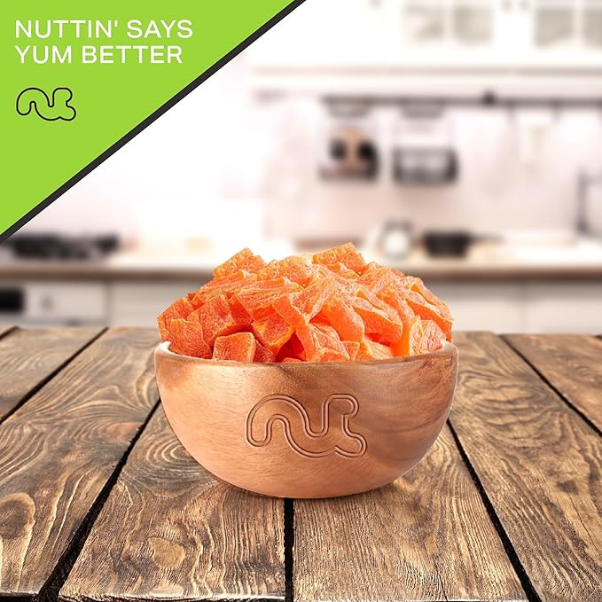 NUT CRAVINGS - Sun Dried Papaya Chunks, Lightly Sweetened (8oz, 1 Pack) Bulk Dry Fruits Packed