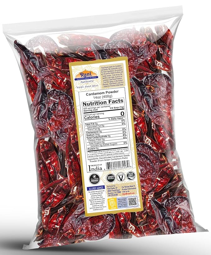 Rani Chilli Whole (Lal Mirch Sabut) 14oz (400g) ~ All Natural | Vegan | No Colors | Gluten Friendly