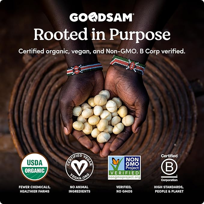 GoodSAM Organic Roasted Macadamia Nuts 1.5lb, Salted, Gluten Free, Non GMO, Vegan, Keto