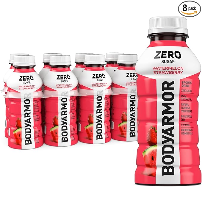BODYARMOR ZERO Sugar Watermelon Strawberry, Sugar Free Sports Drink - Low-Calorie Hydration