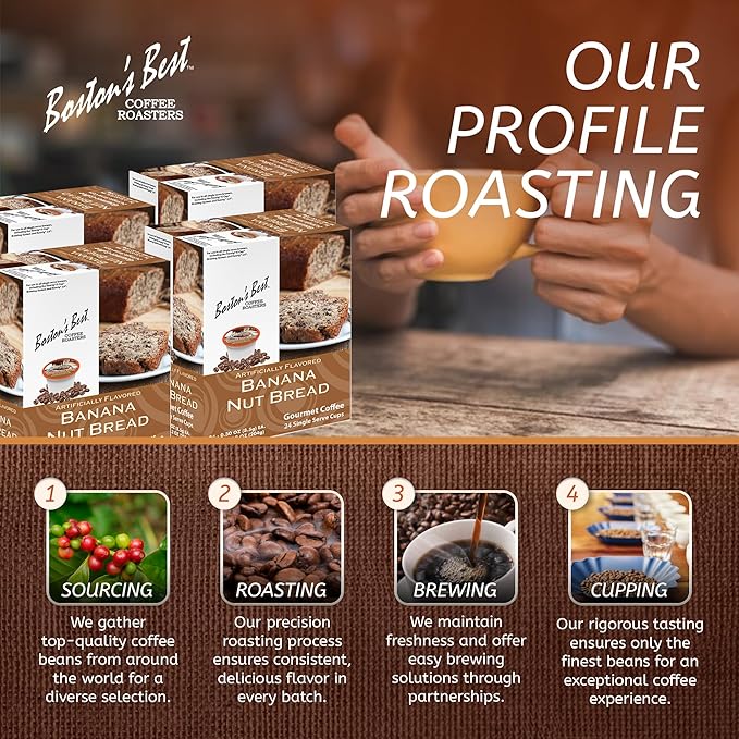 Boston’s Best - Banana Nut Bread Flavored Delicious Gourmet Coffee Compatible with Keurig Coffee