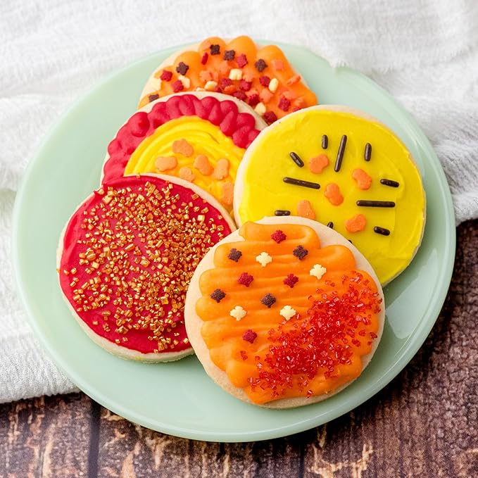 Sweets Indeed Sprinklefetti Fall 6-Cell Sprinkle Jar ??6 Assorted Fall Sprinkles (Pumpkins, Leaves
