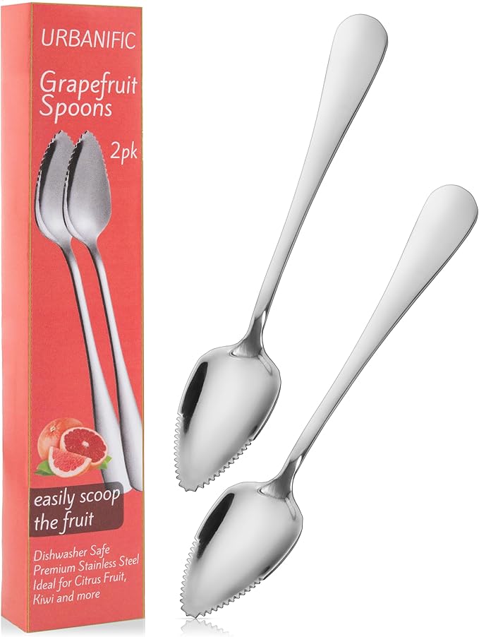 Grapefruit Spoons ??Serrated Edge Stainless Steel Spoons to Easily Cut Citrus Fruits like