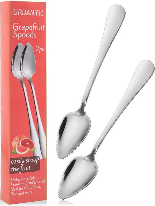 Grapefruit Spoons ??Serrated Edge Stainless Steel Spoons to Easily Cut Citrus Fruits like