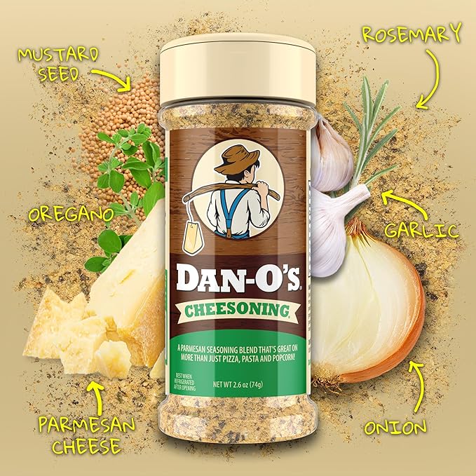 Dan-O's 6 Bottle Seasoning Set, Small Bottles, 6 Pack, Includes Original, Spicy, Chipotle, Crunchy
