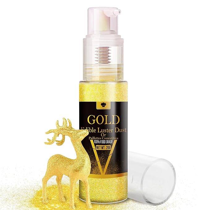 Edible Glitter Spray - 20g Luster Dust Edible Glimmer Powder for Sparkling Cocktails, Cake