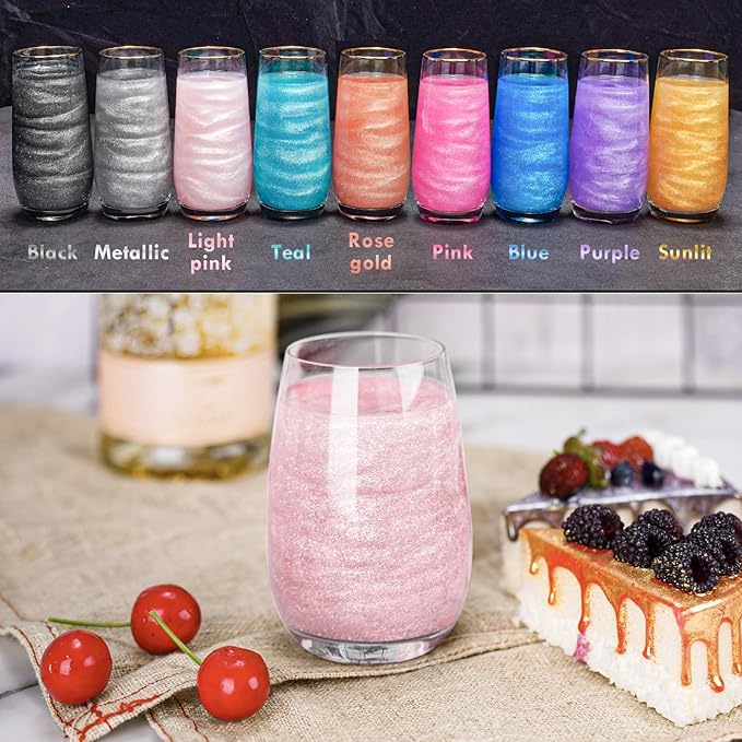 NiHome Edible Food-Grade Glitter Powder Glimmer Luster Dust Metallic Fancy Food Decorating Sprinkle